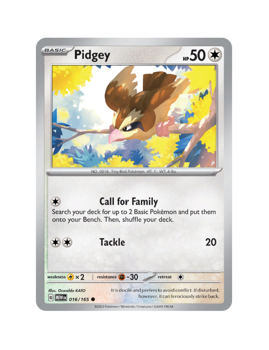 Pidgey - 016/165 - Pokemon 151 - Common