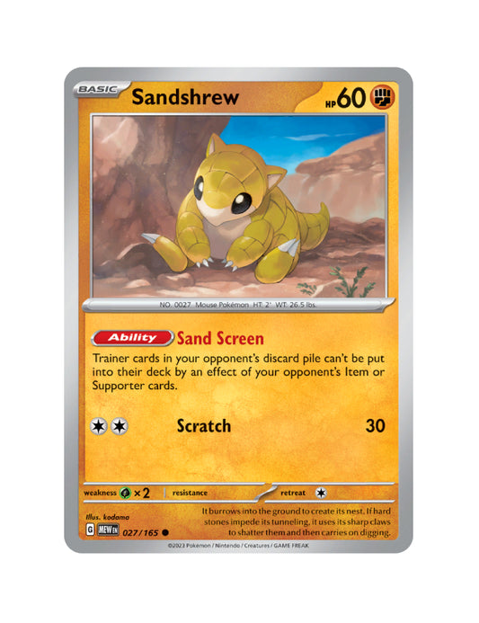 Sandshrew - 027/165 - Pokemon 151 - Common