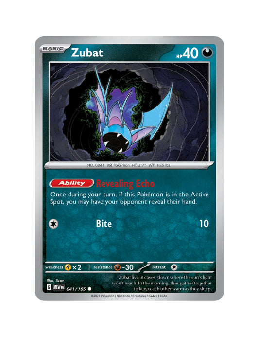 Zubat - 041/165 - Pokemon 151 - Common