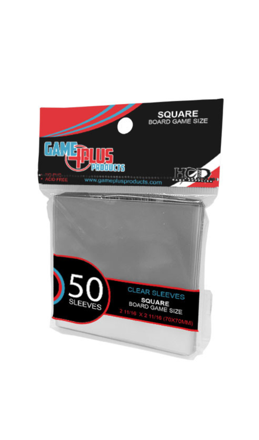 Game Plus Products - Square Board Game Size - Sleeves (50)